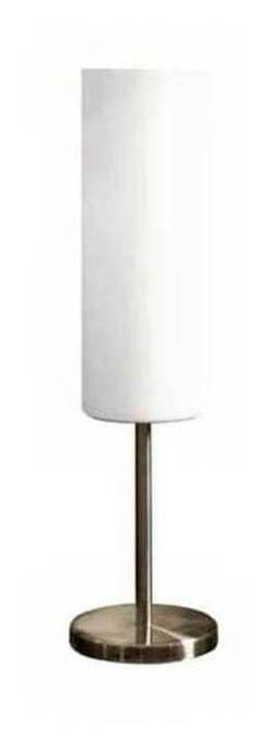 Eglo Troy Satin Glass and Nickel Table Lamp - White.